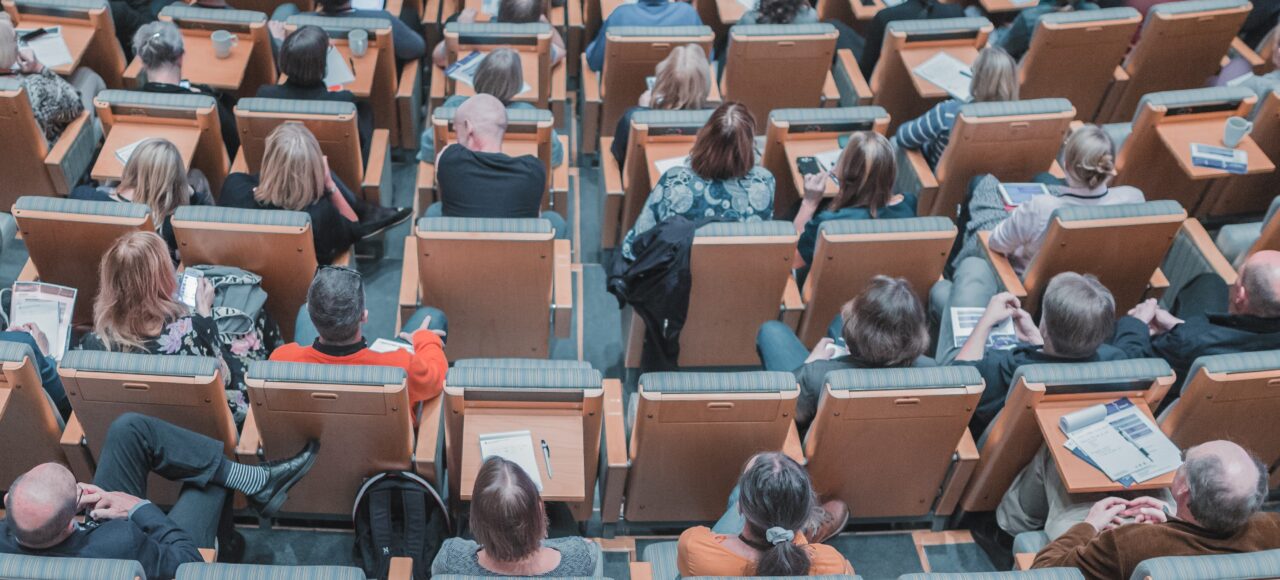 adult students in a lecture hall
