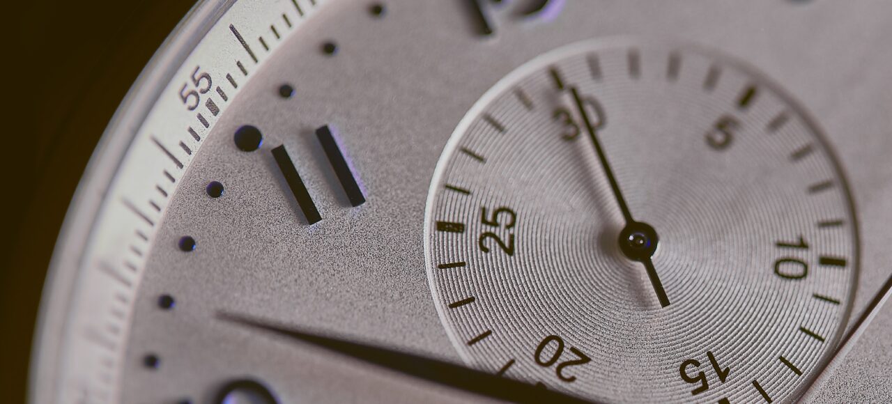 a zoomed in shot of a clock
