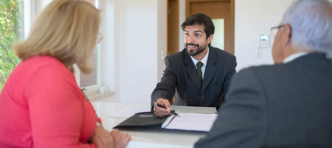 An eager, young entrepreneur meets with his clients