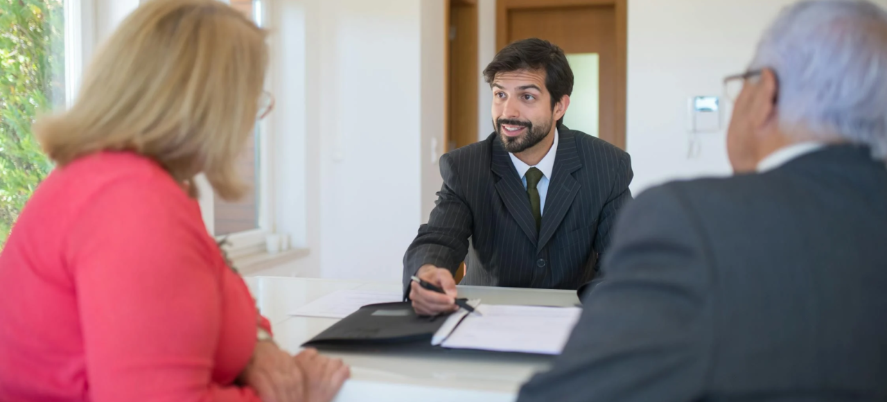 An eager, young entrepreneur meets with his clients