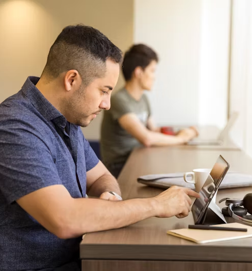 A man researches for his pitch